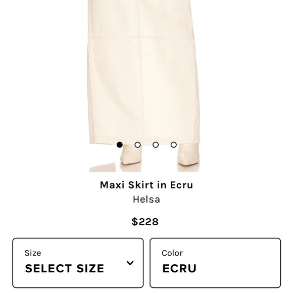 Helsa Studio maxi skirt in ecru size small - Picture 5 of 6